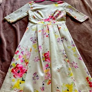 Cute Vintage 1950’s Style Tea 3/4 Sleeve Dress